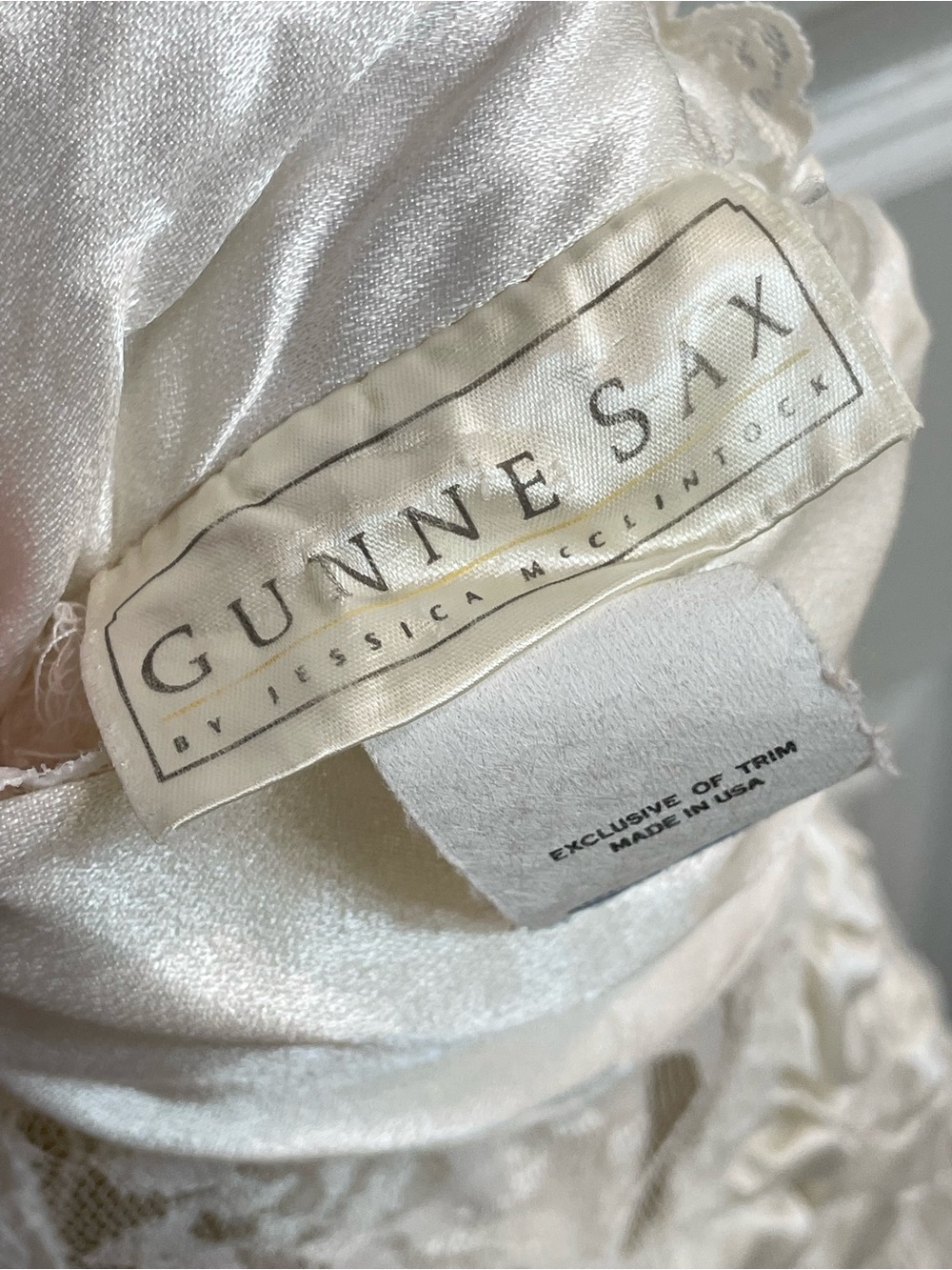 Vintage Gunne Sax Jessica McClintock Ivory Satin Lace Victorian Blouse USA - Picture 2 of 9